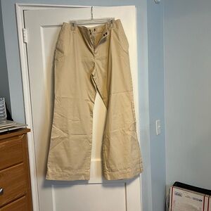 Lauren Ralph Lauren Women's Beige Wide-Leg Trousers